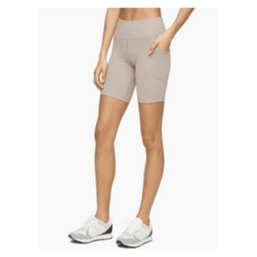 Calvin Klein Tan Bike Shorts High-Waisted Stretch